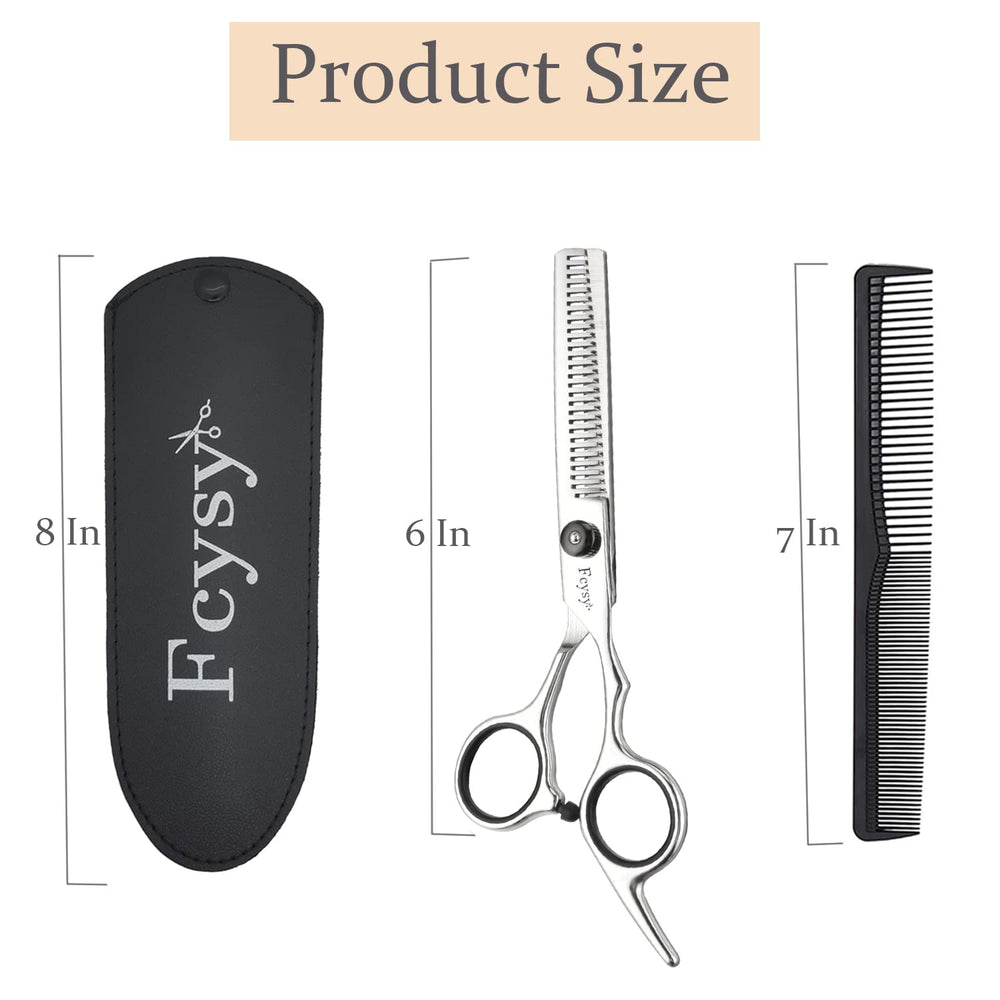 Fcysy thinning shears 6in ergonomic offset handle for comfortable sessions