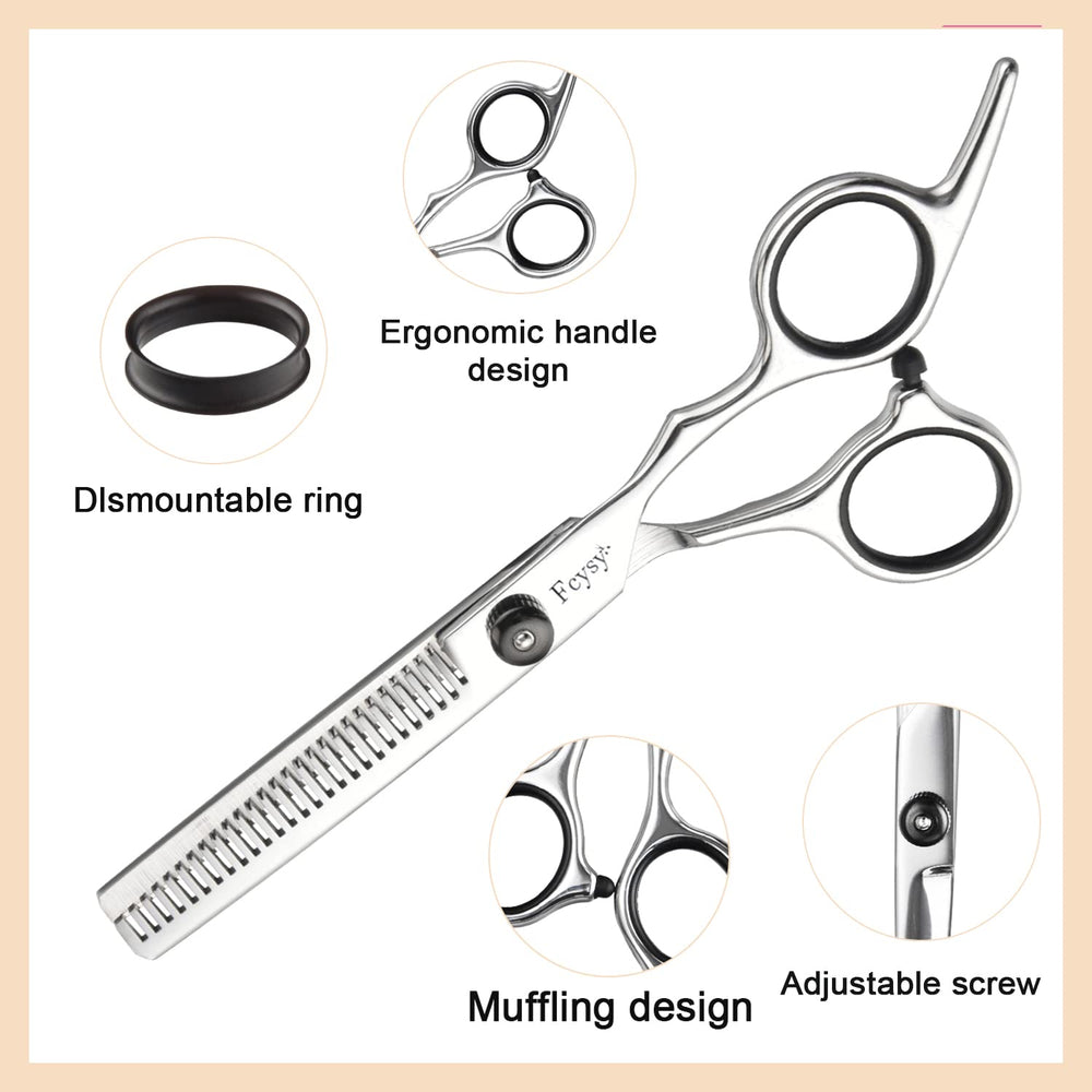 Fcysy thinning shears 6in stainless steel construction for durability and easy maintenance