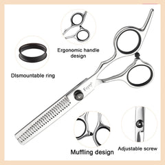 Fcysy thinning shears 6in stainless steel construction for durability and easy maintenance
