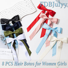 FDBJulyy bow clip thin-hair friendly design for secure hold without tugging