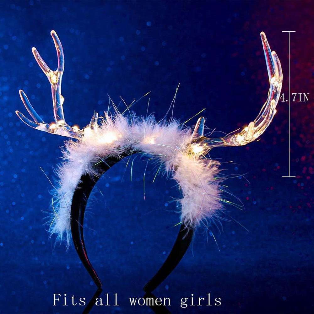 Fdesigner antler hairband for costume and party use is lightweight and comfortable.