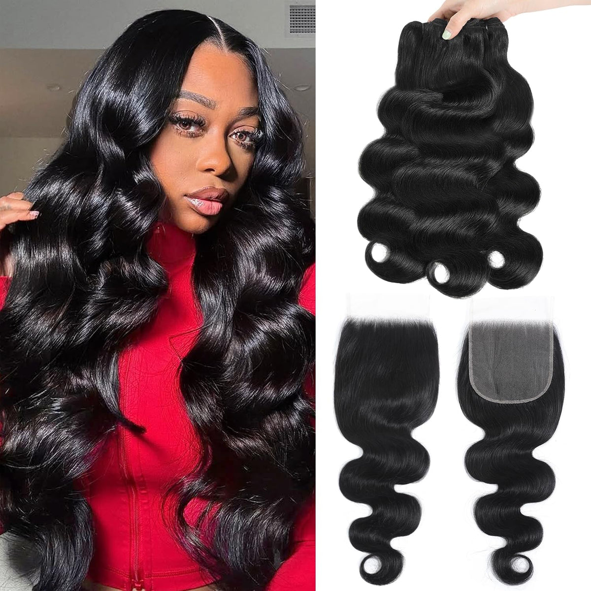 Fdola 12A Brazilian virgin body wave bundle ready for seamless blend