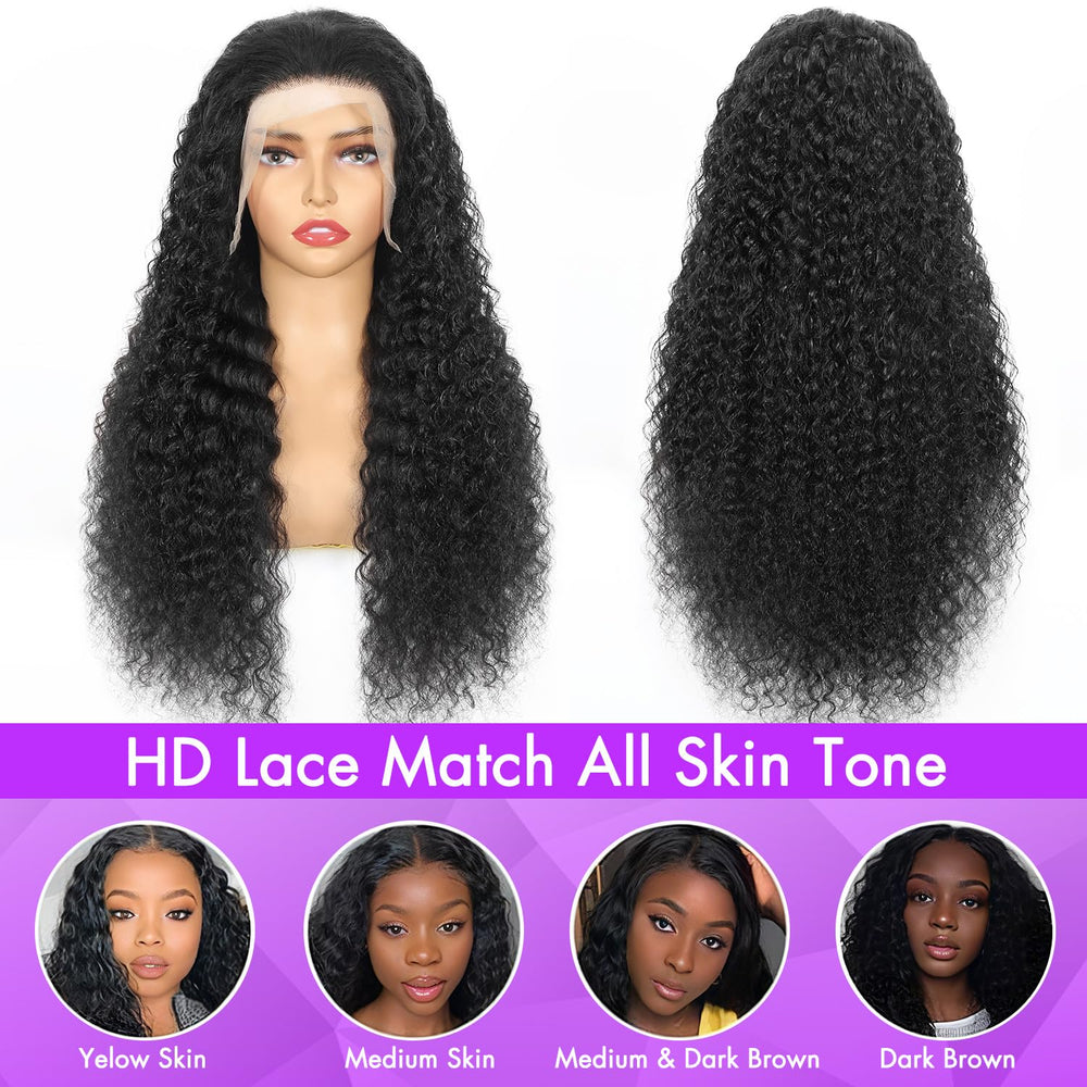 FDSAFEF 200-density deep-wave wig showing thick ends and bounce