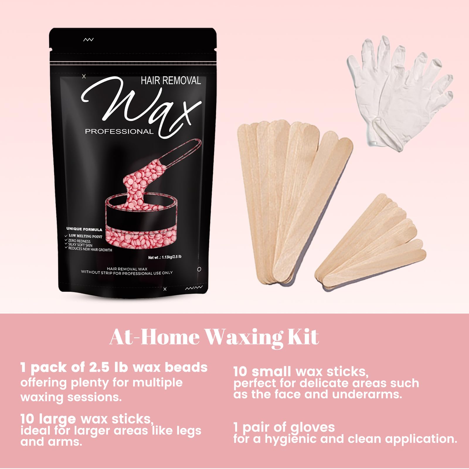 FEAMIRIA Rose wax beads used on bikini-area for clean results.