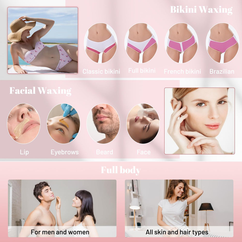 FEAMIRIA Rose wax beads bulk pack enables multiple waxing sessions.