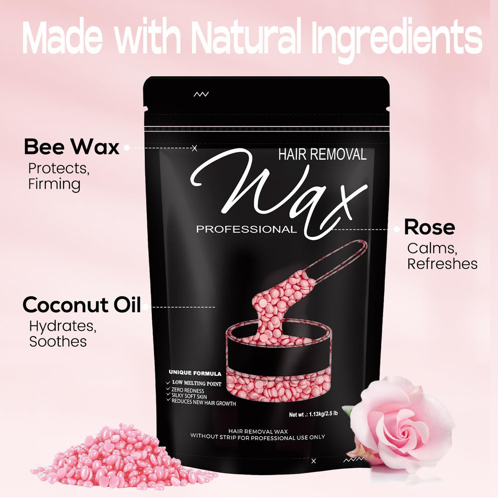 FEAMIRIA Rose wax beads melt to even consistency for easy application.