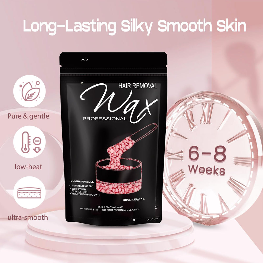 FEAMIRIA Rose wax beads melt-action ready for smooth, strip-free waxing.