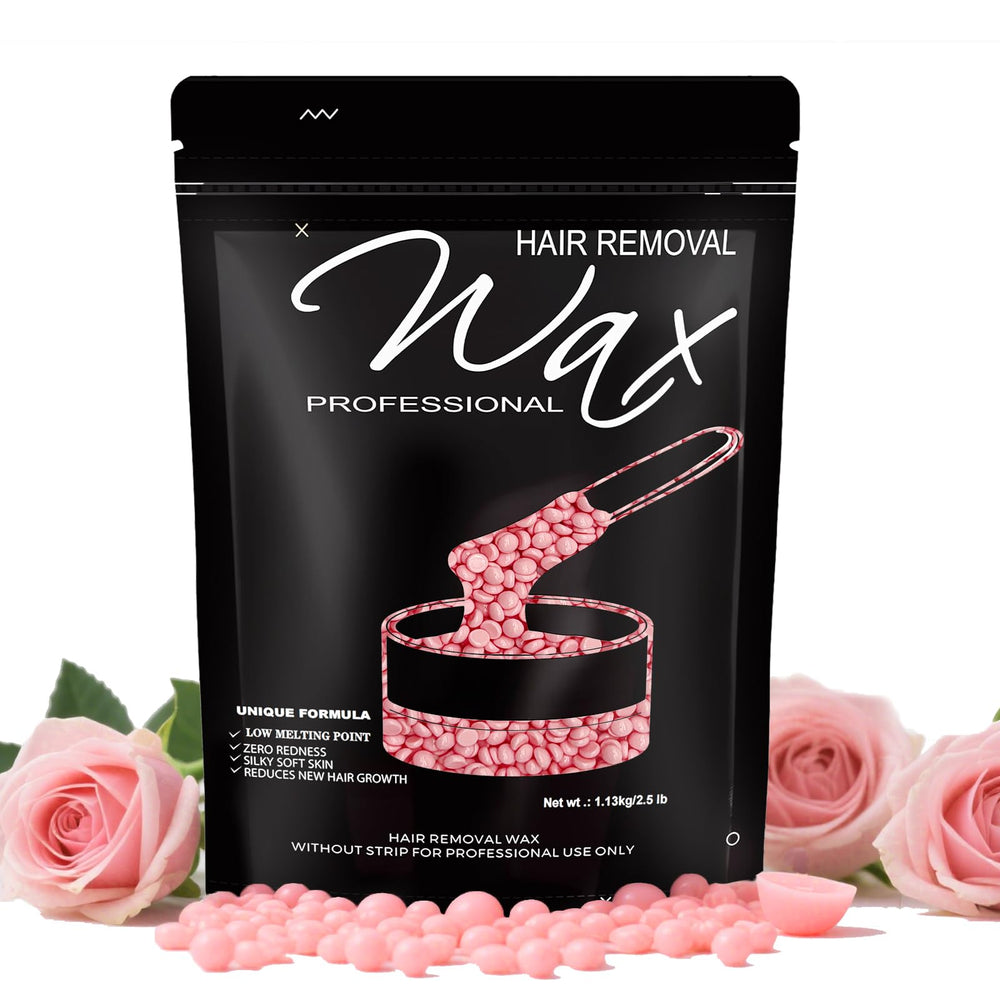 FEAMIRIA Rose wax beads packaging for premium at-home waxing setup.