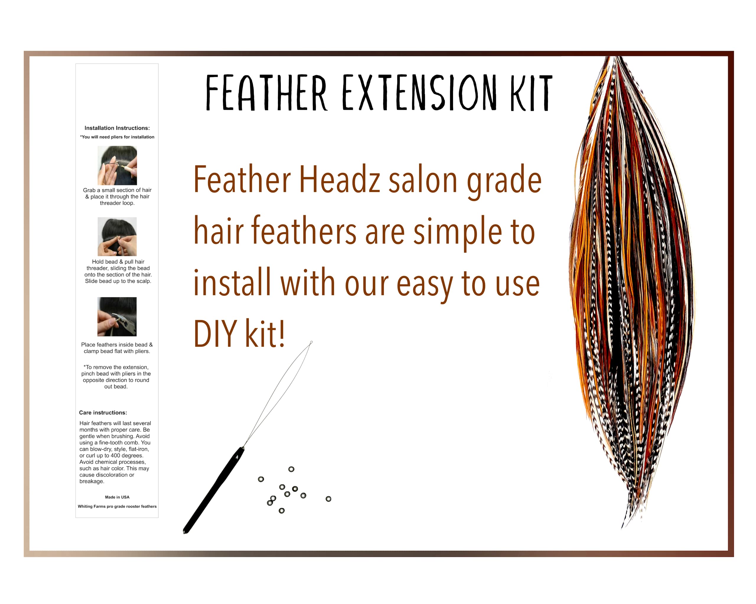 Feather Headz 9-14 inch extensions in natural shades for effortless eye-catching flair