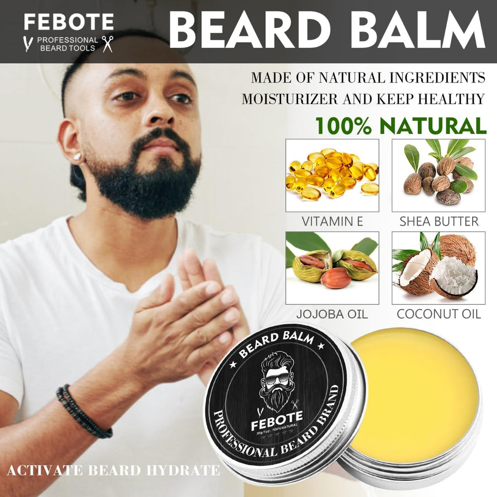 FEBOTE beard straightener in gift box highlighting premium presentation