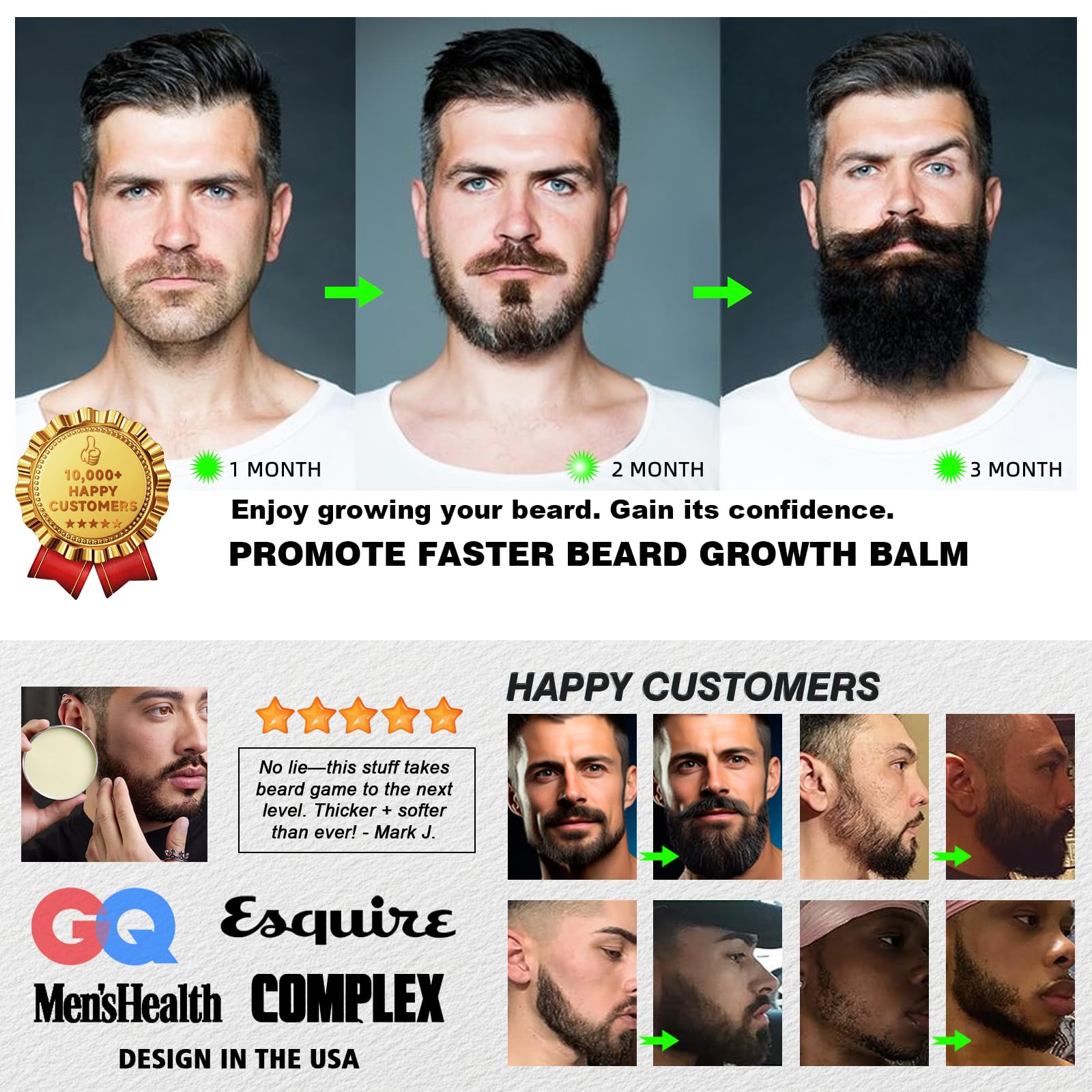 FEBOTE Biotin Beard Balm delivers non-greasy shine and tame flyaways.