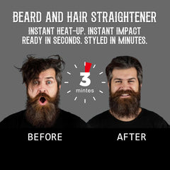 FEBOTE Innovation beard straightener with ionic technology promotes smooth, frizz-free grooming.