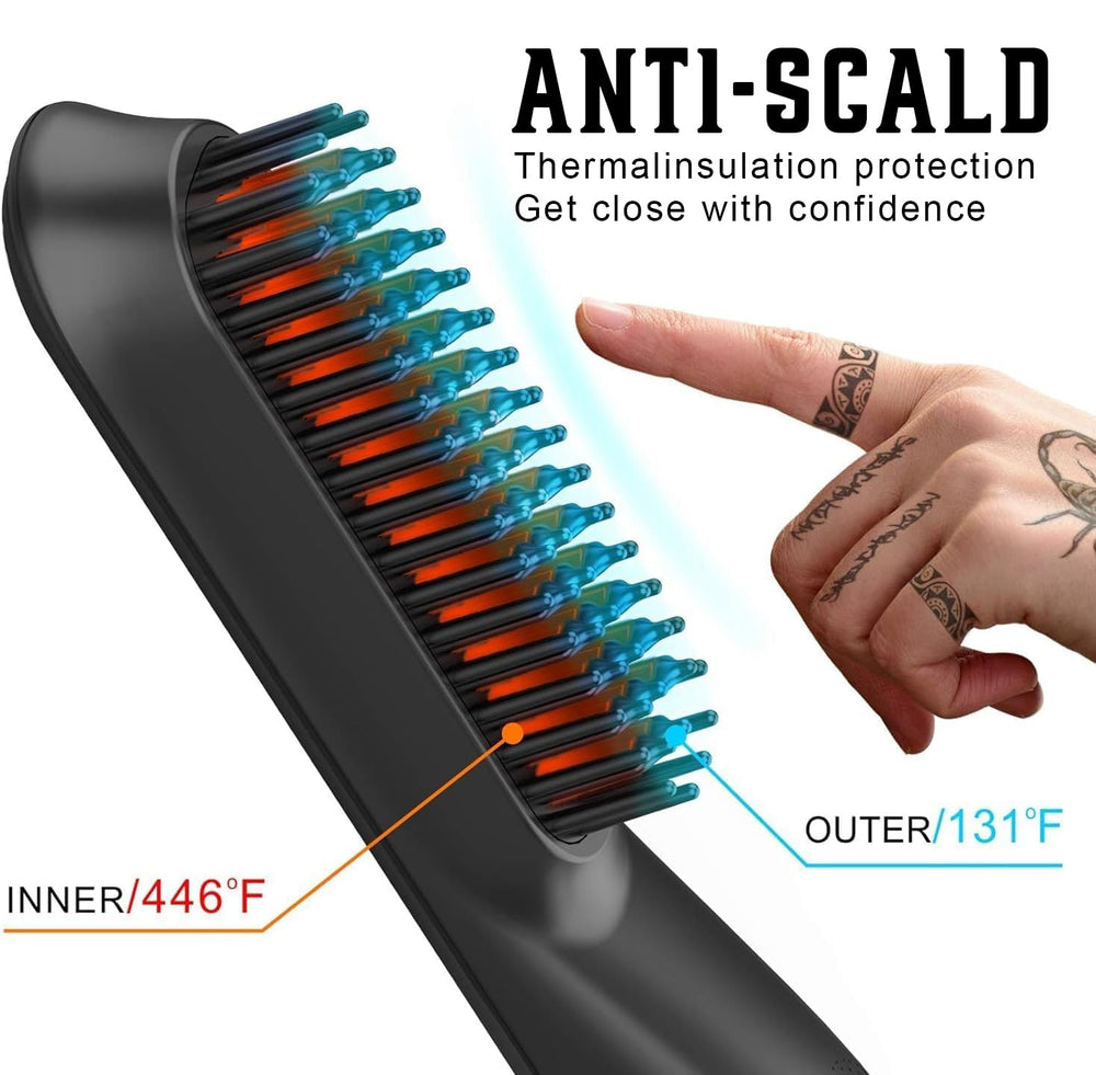 FEBOTE LCD temperature control display showing five settings for precision grooming.