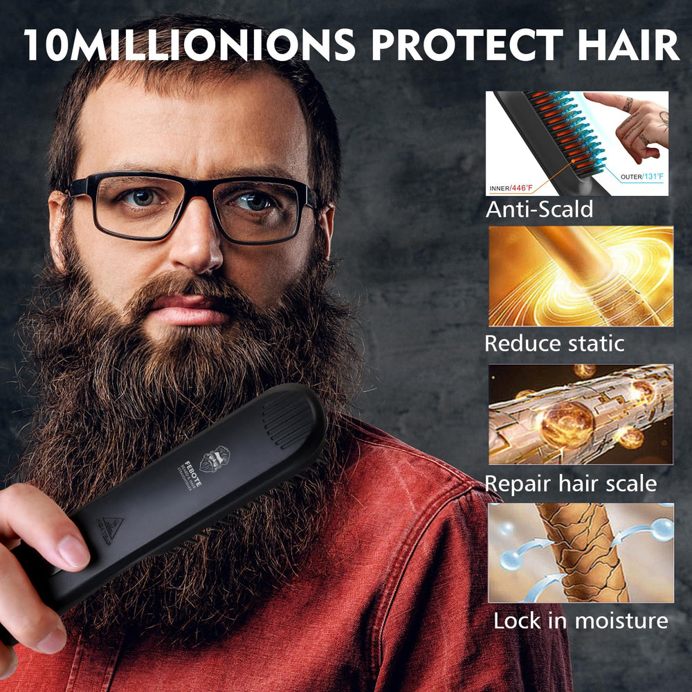 FEBOTE natural beard balm providing conditioning and frizz control.