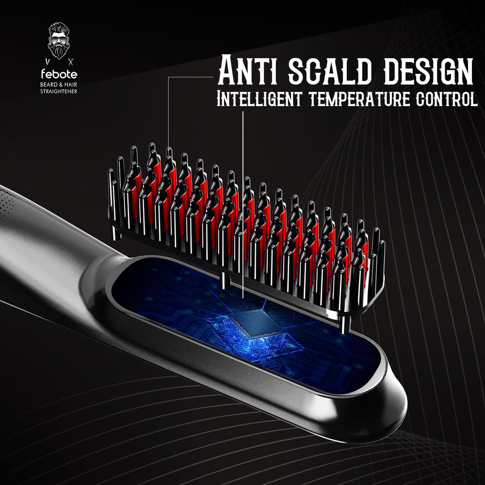 FEBOTE stainless steel mustache scissors provide precise trimming on the go.