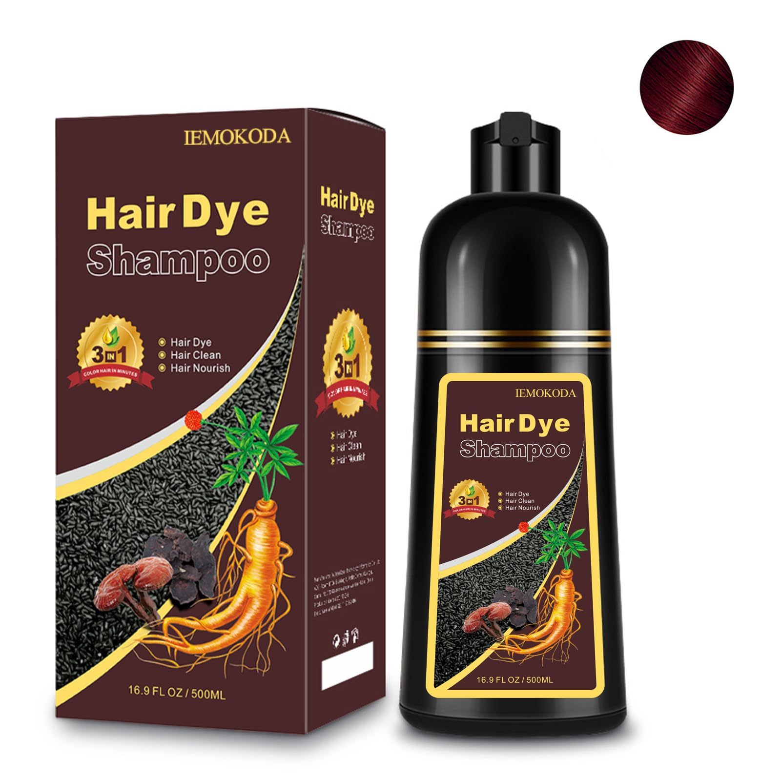 Fedulili Hair Dye Shampoo bottle ready for at-home color and conditioning.
