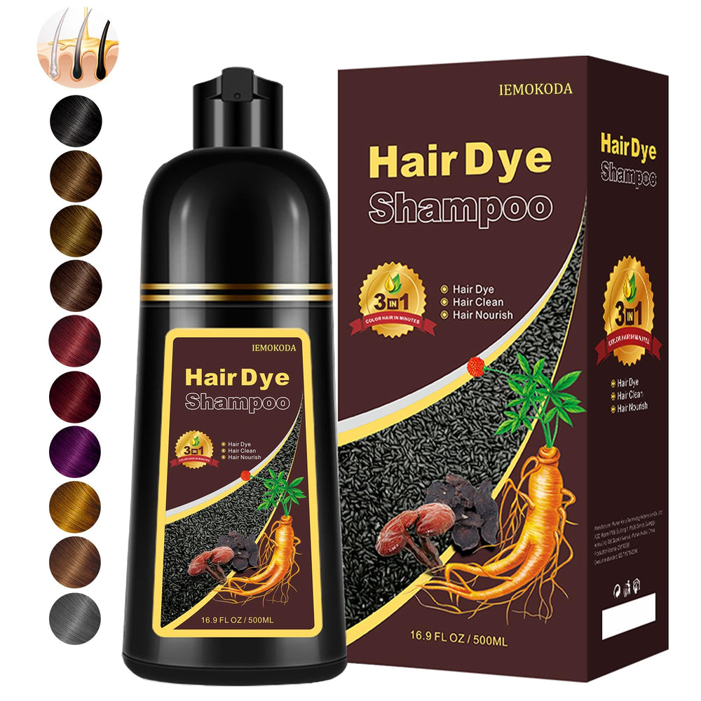 Fedulili instant light brown hair dye shampoo covers gray hair for natural-looking results.