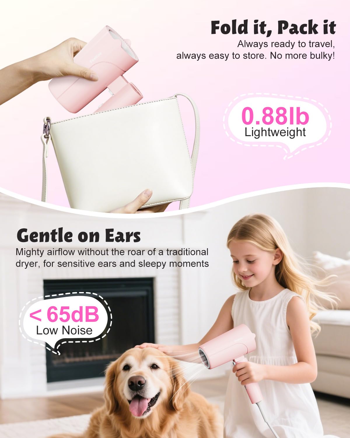 feekaa detangling brush and hair ties kit for kid-friendly styling