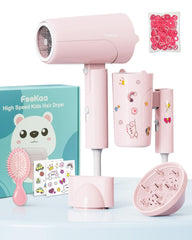 feekaa foldable kids hair dryer in compact form for travel and quick drying