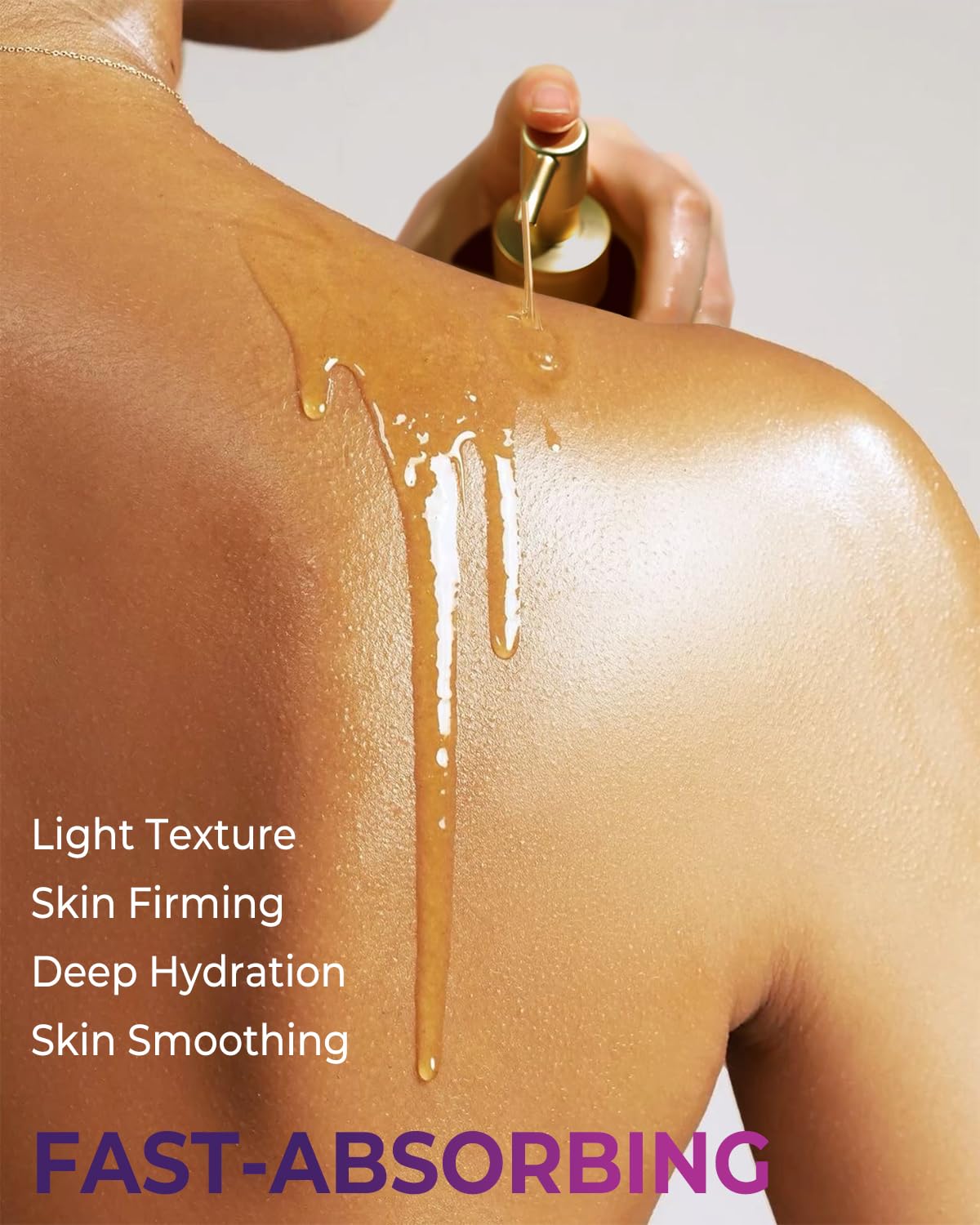 Application areas on abdomen, thighs, and arms with subtle glow
