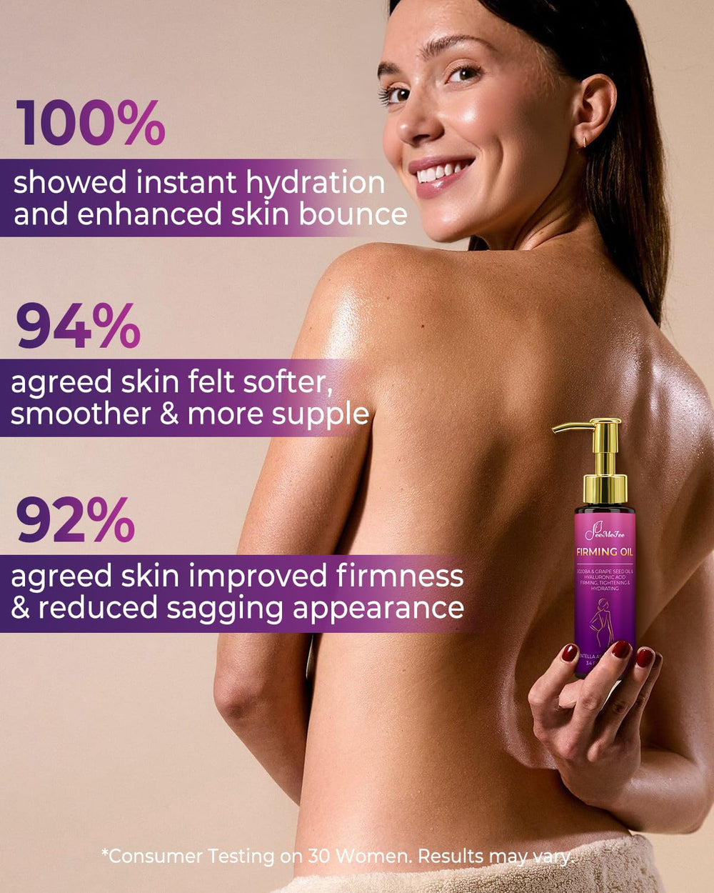 FeeMeFee ingredients with grape seed and jojoba oils nourish skin
