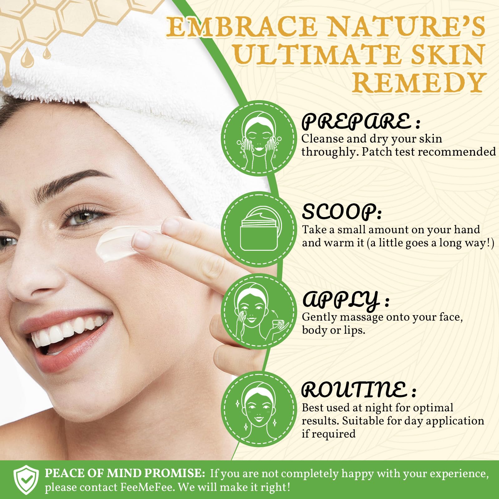 FeeMeFee honey calendula olive oil blend supports hydrating, non-greasy skincare.