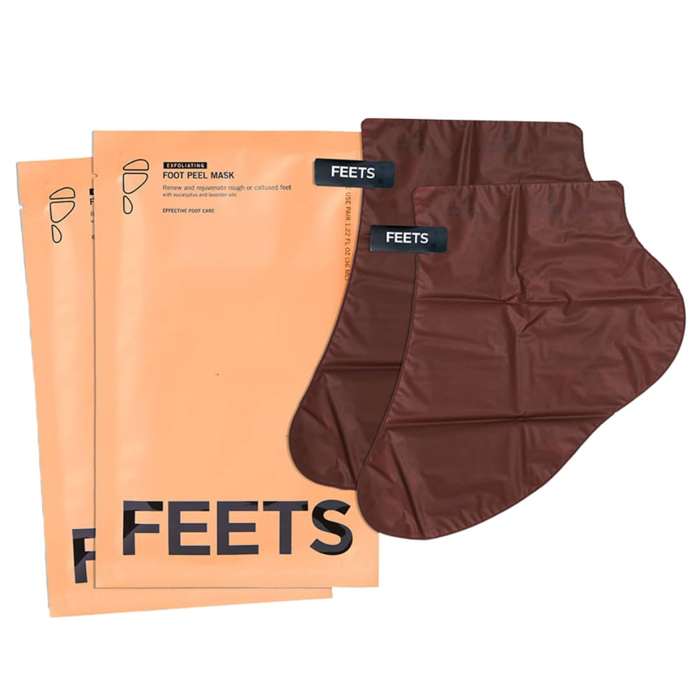 FEETS foot peel mask eucalyptus-lavender pack ready for gentle exfoliation and renewed feet.