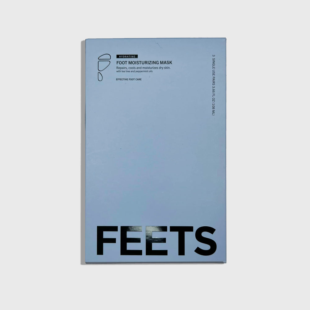 FEETS Hydrating Foot Mask cooling-sensation closeup suggests refreshing feel
