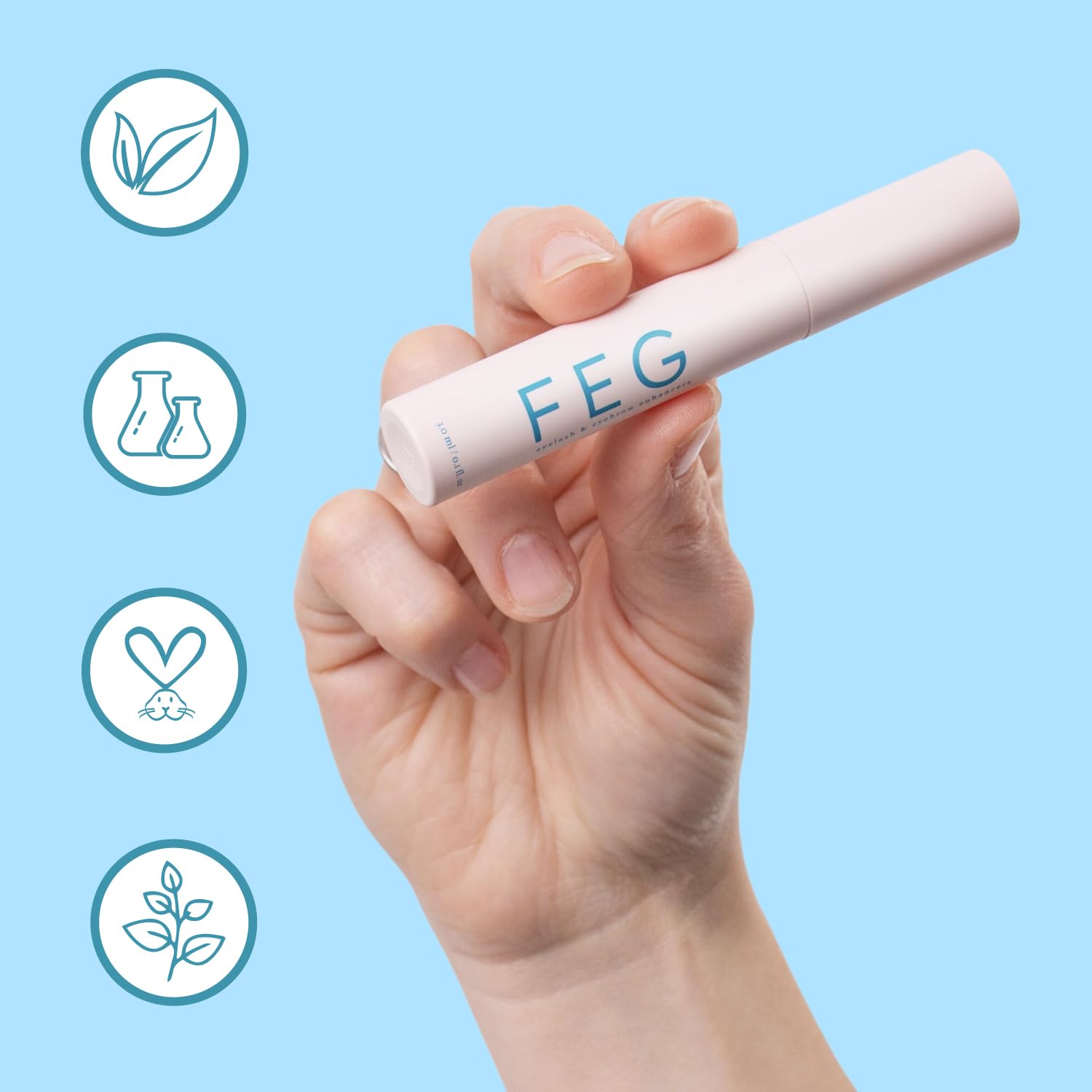 FEG Eyelash Enhancer 2-pack tubes ready for daily conditioning and growth support