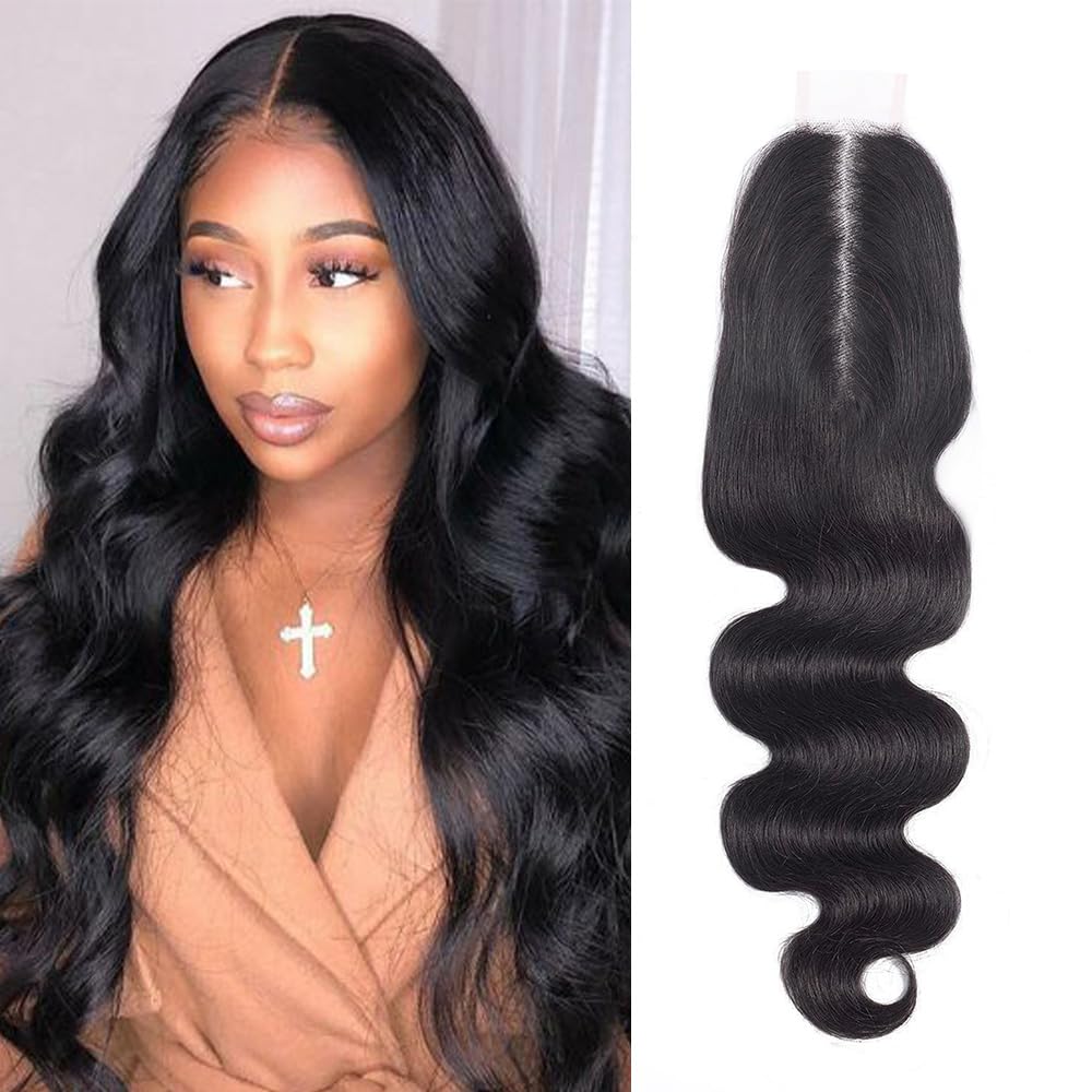 FEHOKA 2x6 closure with HD transparent lace showing natural parting for seamless blends