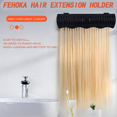 FEHOKA hair extension holder wash area enables gentle cleansing of extensions.