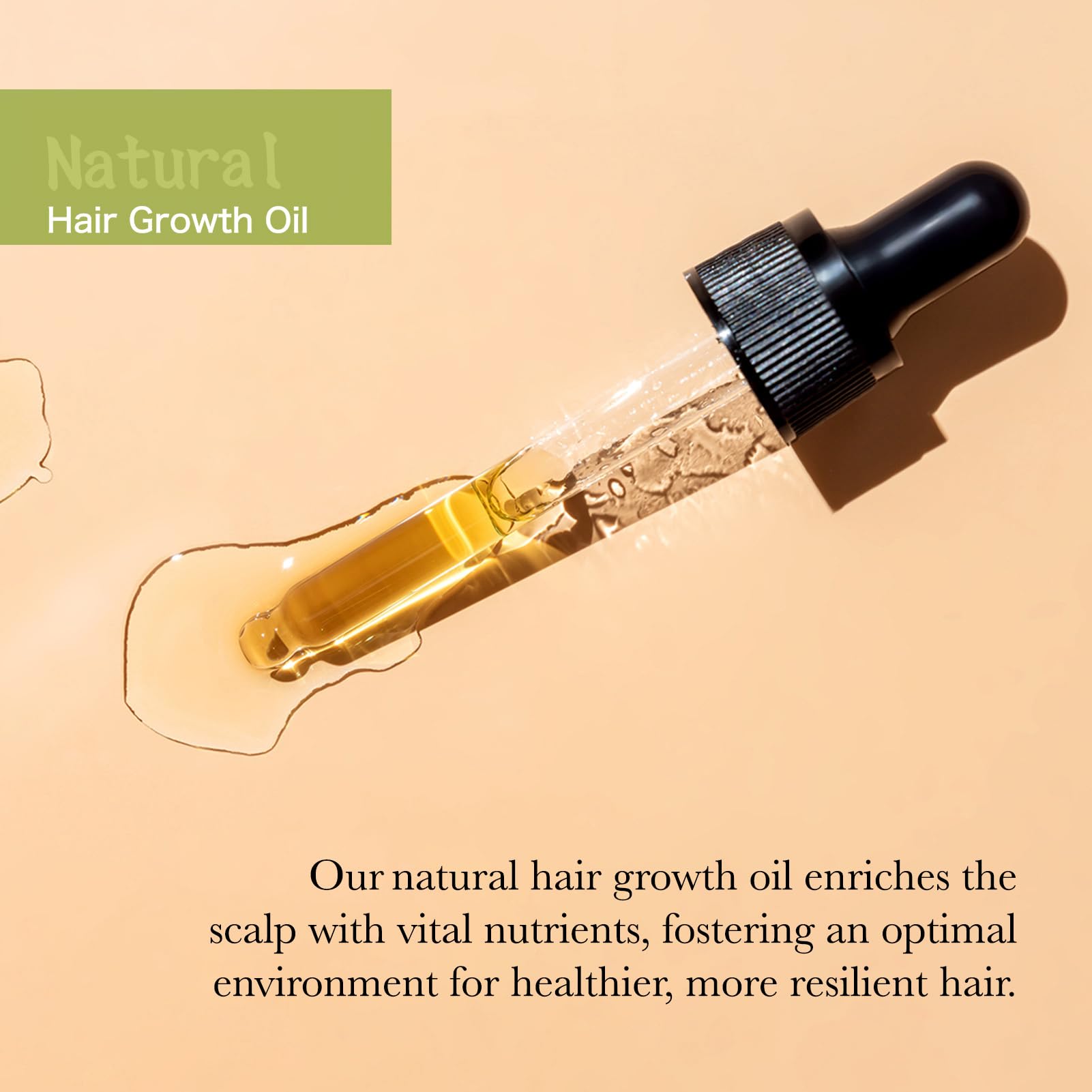 FEIBTH drops on scalp highlighting easy 2-3 drop application.