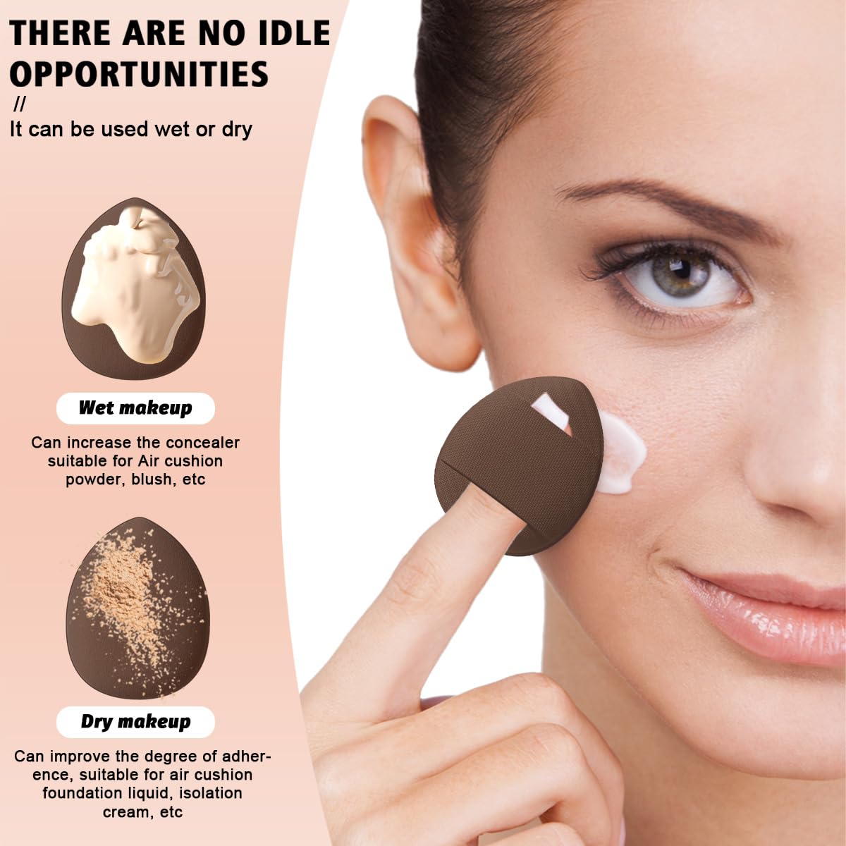 Feijie detailed brush heads offer versatile control for eyes and face.
