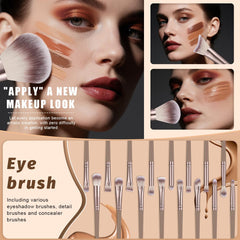 Feijie makeup tool set headband keeps hair away during makeup.