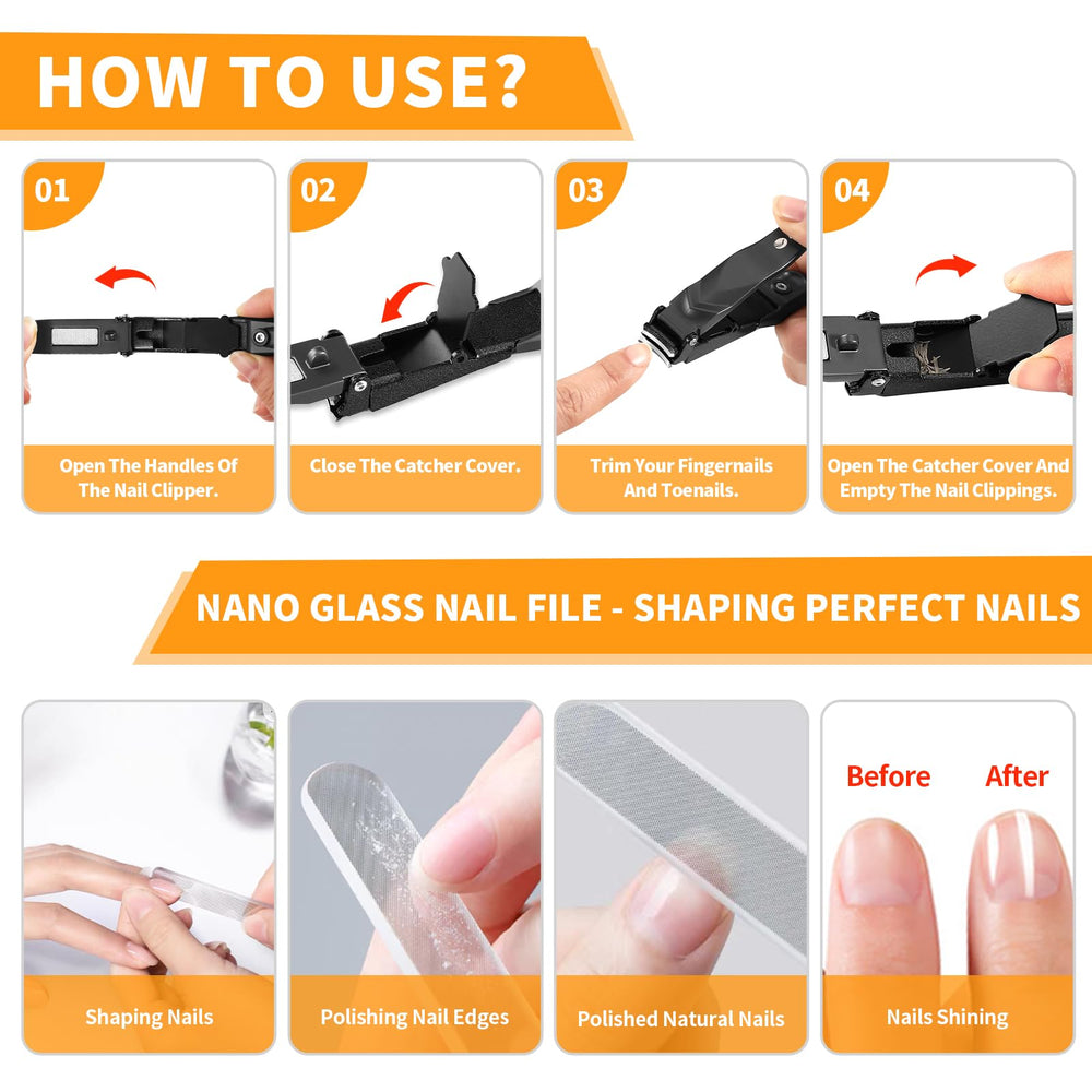FEIXON non-slip tail enables steady, safe nail trimming.