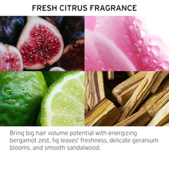 Fekkai Full Blown Volume Shampoo green coconut water close-up signals plumping action.
