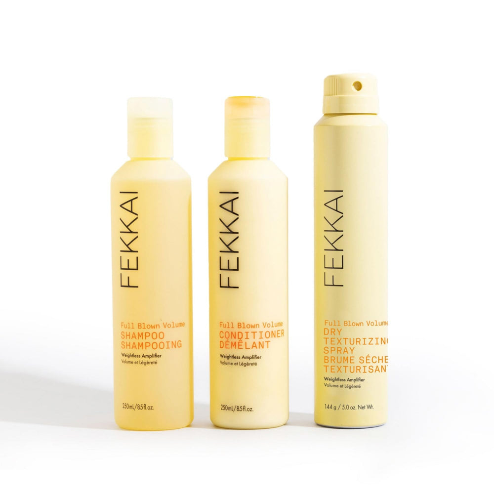 Fekkai Full Blown Volume Shampoo packaging emphasizes sulfate-free, color-safe care.