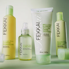 Fekkai Glossing Creme pump application demonstrates easy, mess-free styling.