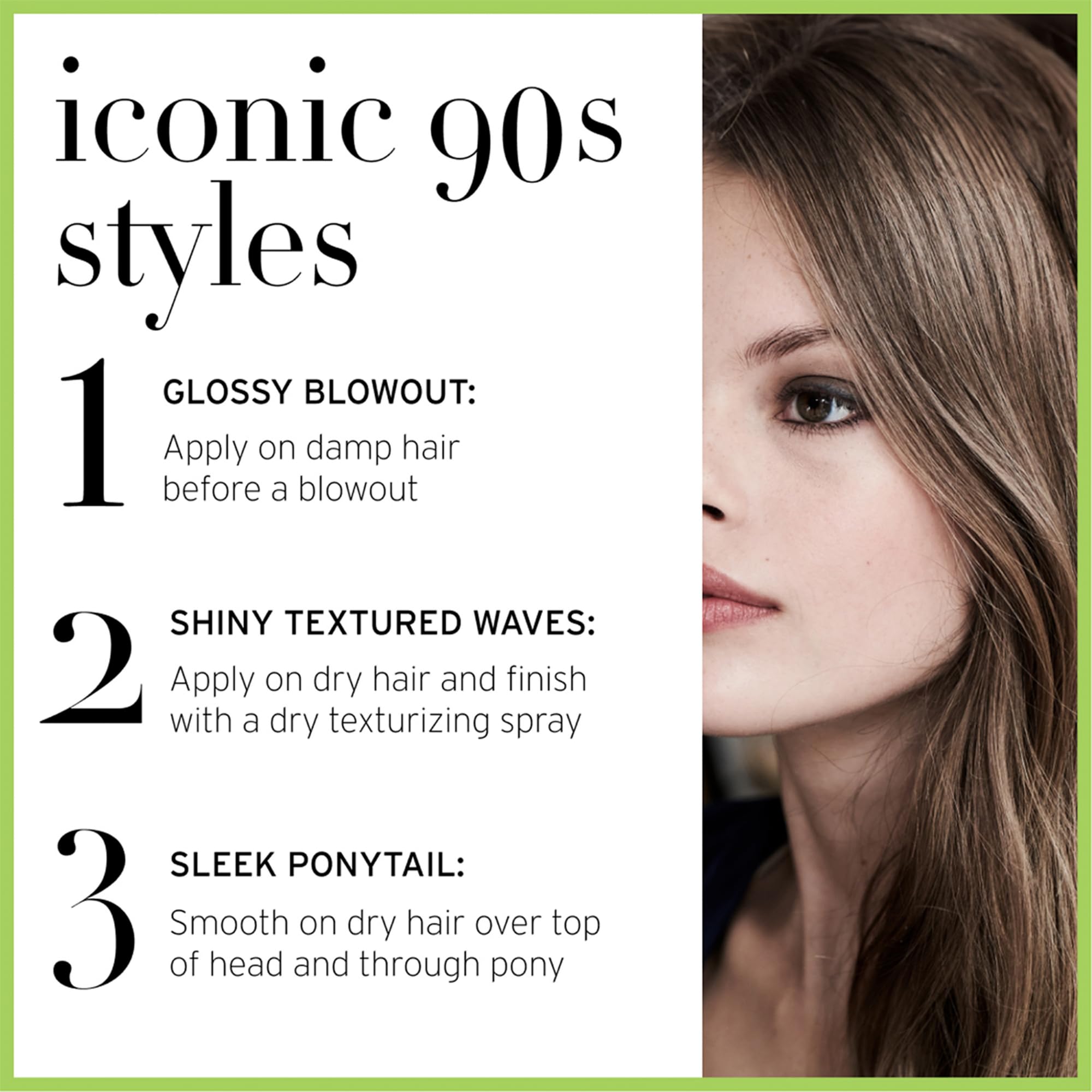 Towel-dried hair ready for styling with light, flexible hold.