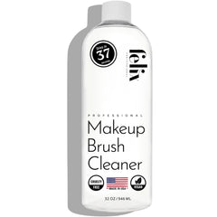 Felix Professional Makeup Brush Cleaner bottle shows quick-clean action for brushes.