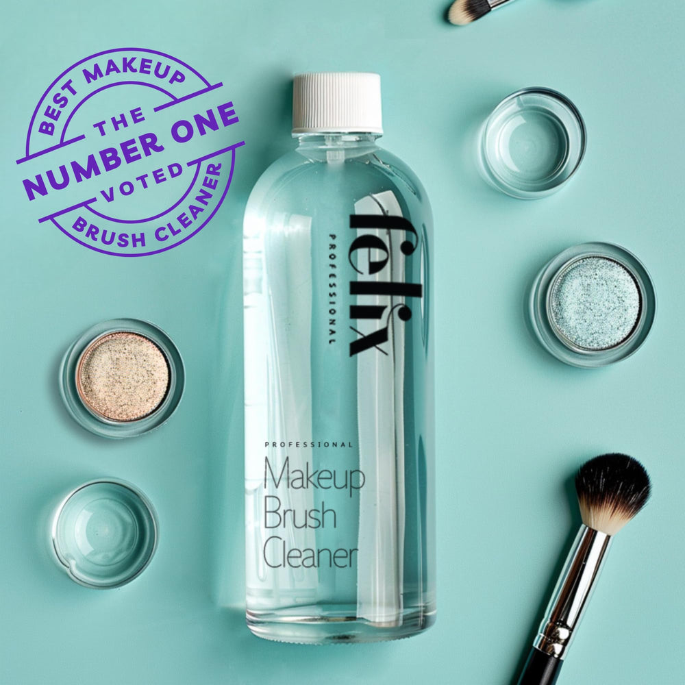 Felix Professional odorizing effect shown improving scent-friendly cleansing for makeup tools.