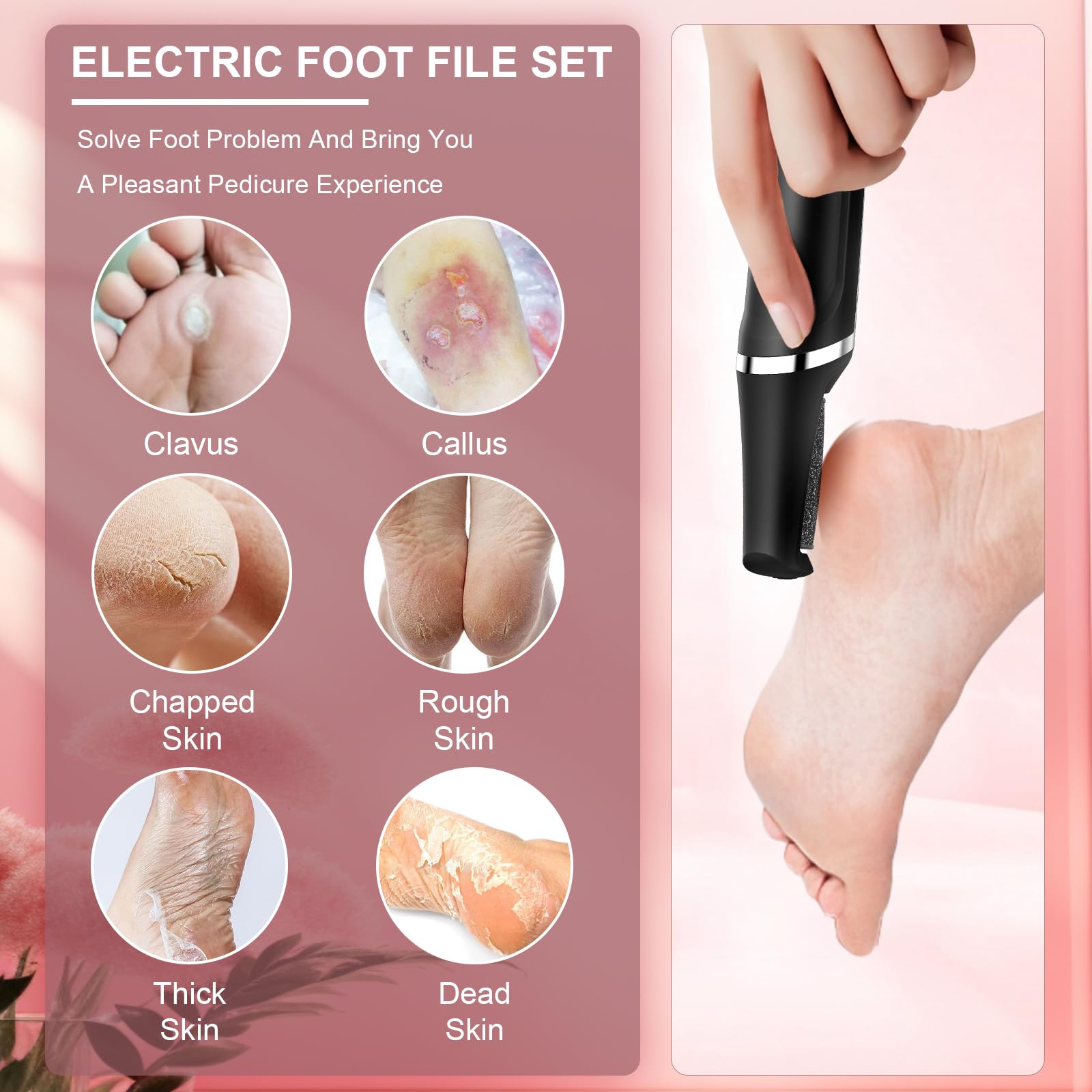 Felizshop pedicure kit cleaning brush supports easy maintenance after use.