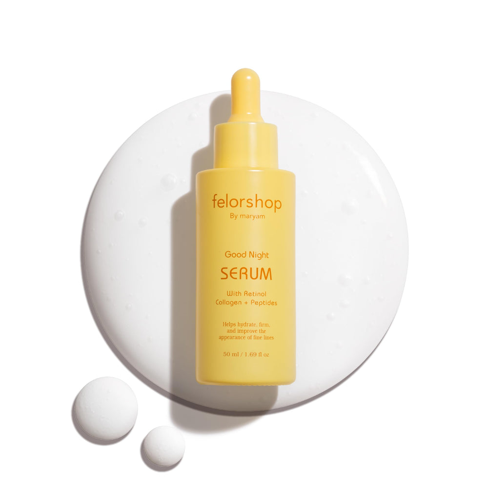 Felor Shop by Maryam Good Night Serum bottle for overnight hydration