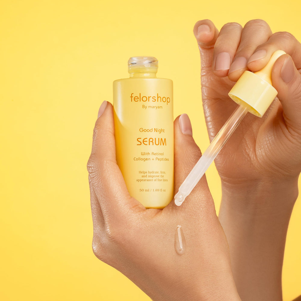 Felor Shop by Maryam Good Night Serum cruelty-free label communicates ethical beauty