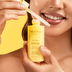 Felor Shop by Maryam Good Night Serum with peptides and collagen close-up highlights anti-aging ingredients