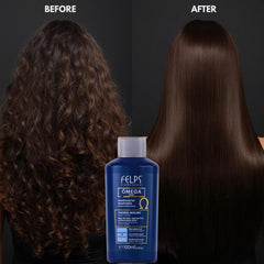 Felps Professional Omega Zero Resistance ingredients panel highlighting grape tannic acid smoothing.