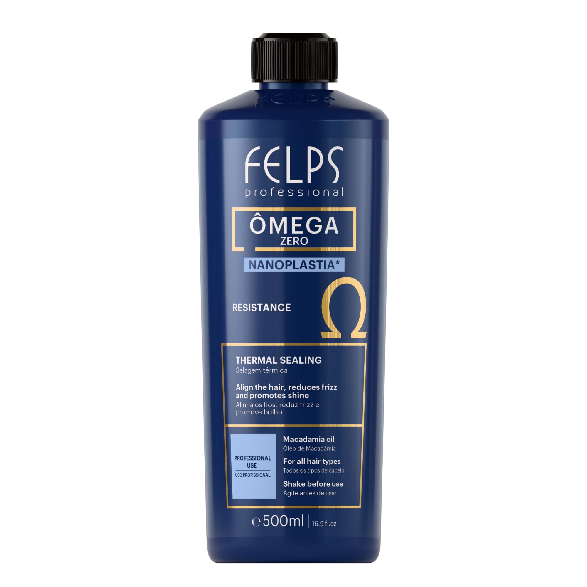 Felps Professional Omega Zero bottle pour shows smoothness for easy detangling