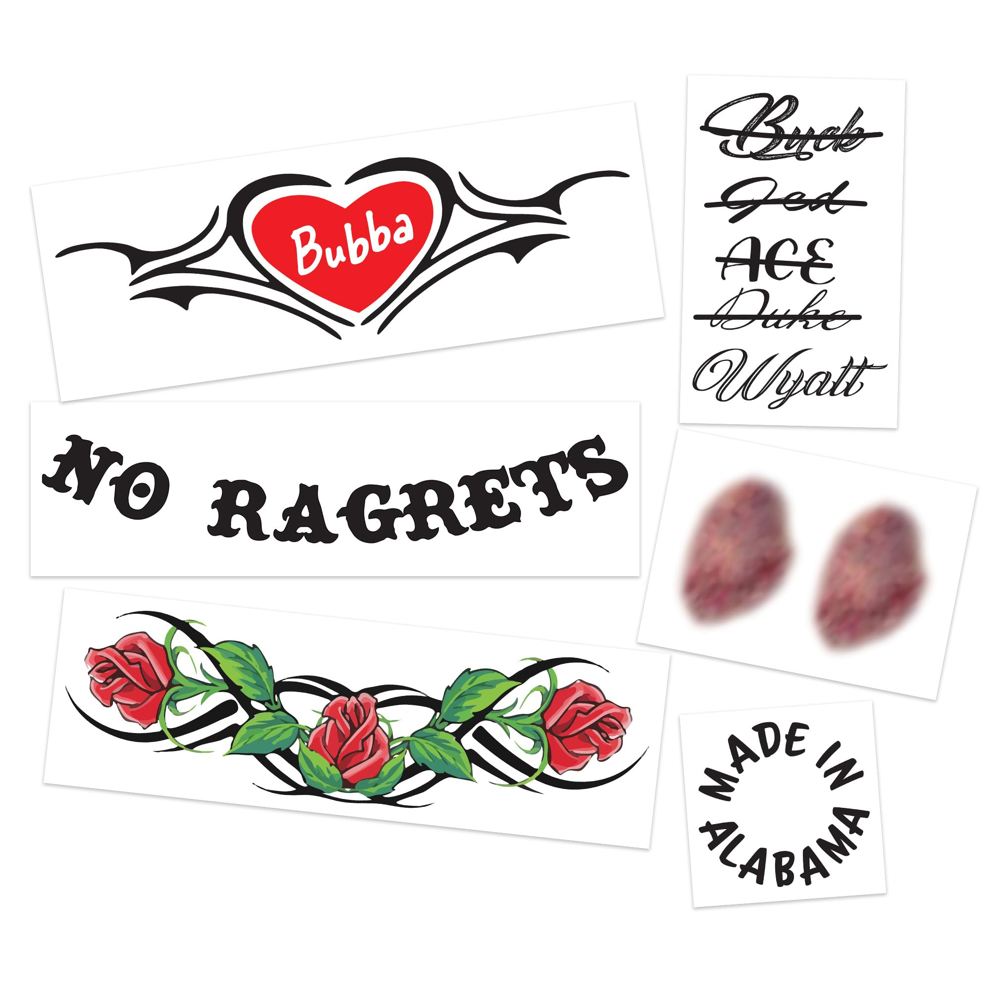 Female White Trash Tattoos fake hickeys add playful authenticity