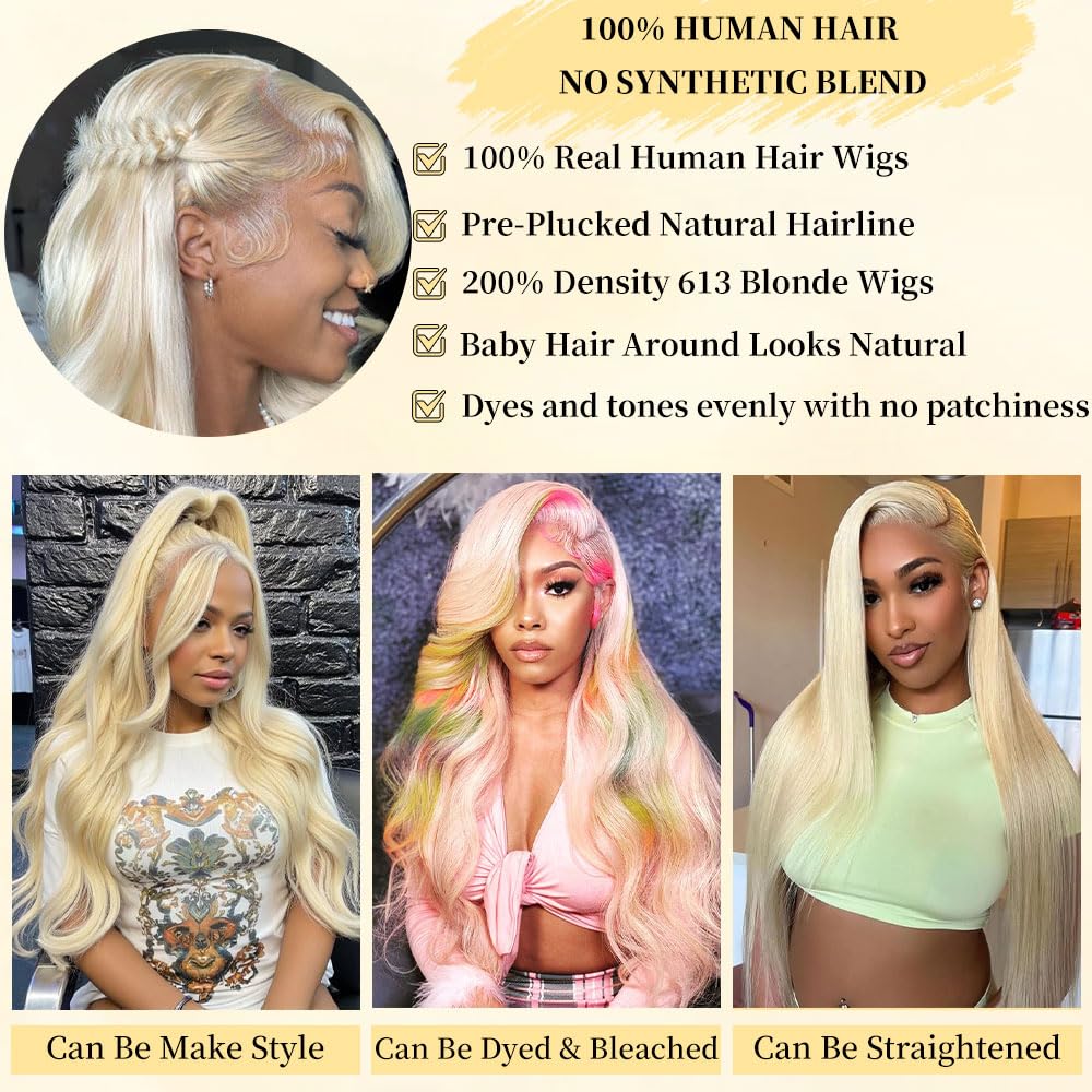 Femca 613 13x6 lace front wig deeper parting enables varied styles