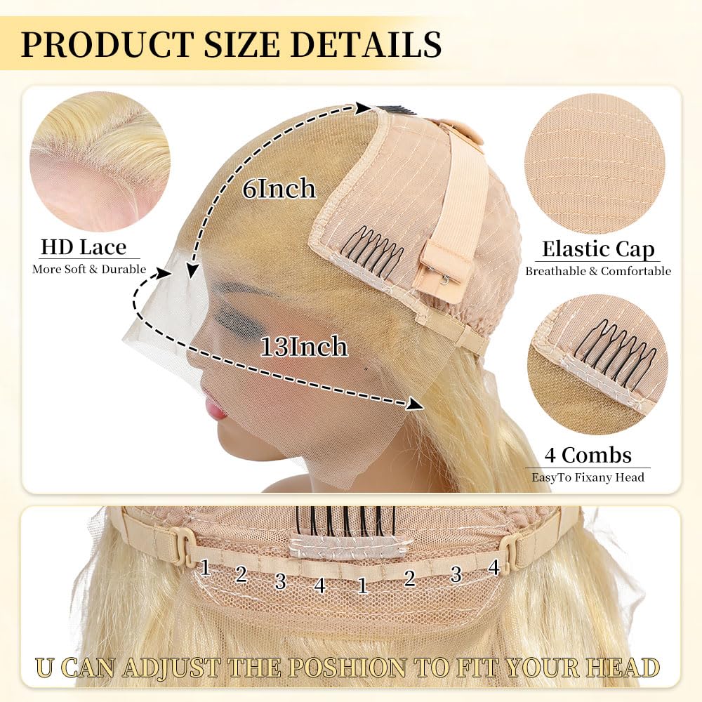 Femca 613 13x6 lace front wig heat-style friendly for styling flexibility